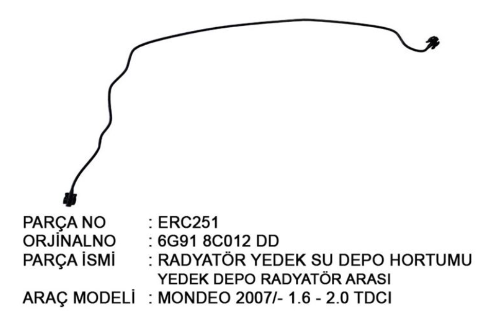 RADYATÖR YEDEK SU HORTUMU (YEDEK DEPO MOTOR ARASI)  MONDEO 2007 - 2014